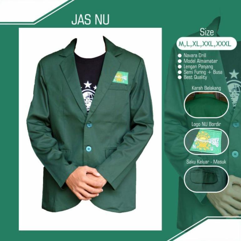 Mega Jaz Nu Jaz Nahdlatul Ulama Jas Nu Jaz Premium Jaz Nu Hijau Jaz Almamater Jaz Lengan Panjang Oem