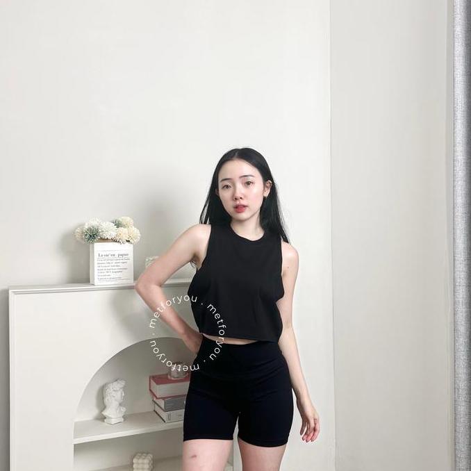 DV183 - Joy Muscle Top Wanita Korea Tanktop Kaos Sport