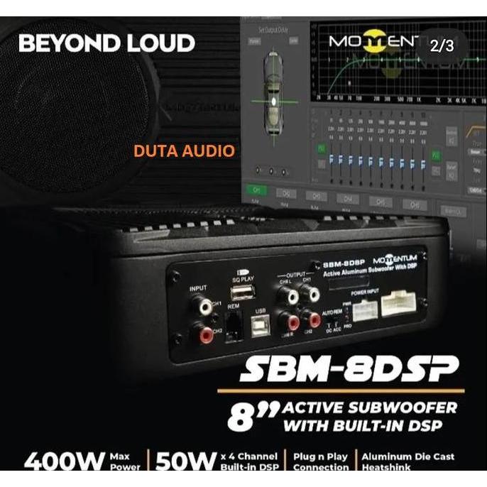 Promo SUBWOOFER KOLONG MOMENTUM 8INCH PLUS DSP PROCESSOR Diskon