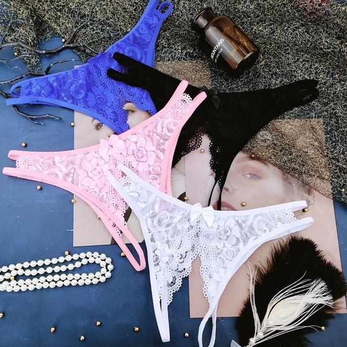 Pilihan - Celana Dalam Wanita Jumbo Renda Open Crotch G String C1220