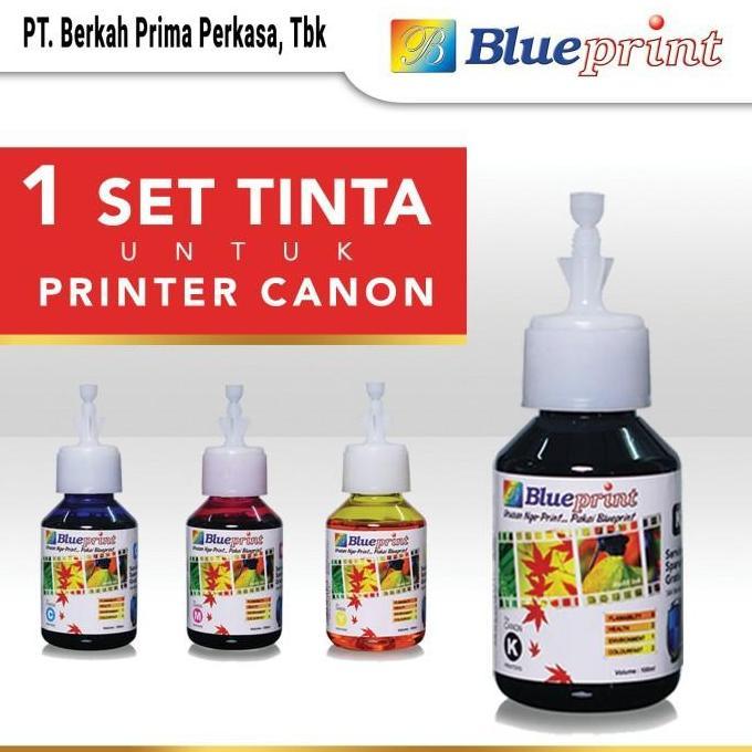 Tinta Original BLUEPRINT Refill For Printer Canon 1 Set 4 Warna 100 ml