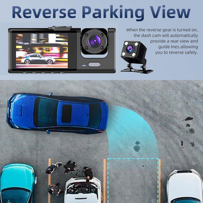 ACRODER DASHCAM MOBIL WIFI L06 3 KAMERA 1080P HD 2.0 INCI NIGHT VISION LOOP RECORDING 24 JAM PEMANTA