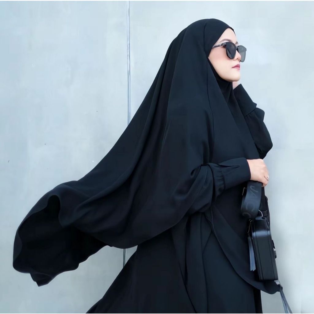 LaLouisa Sale French Khimar & Khiban Jetblack
