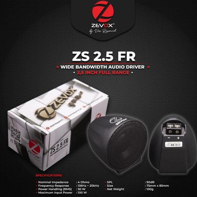 // Speaker Fullrange Full Range Zevox Zs 2.5 Fr By Vox Research Original //