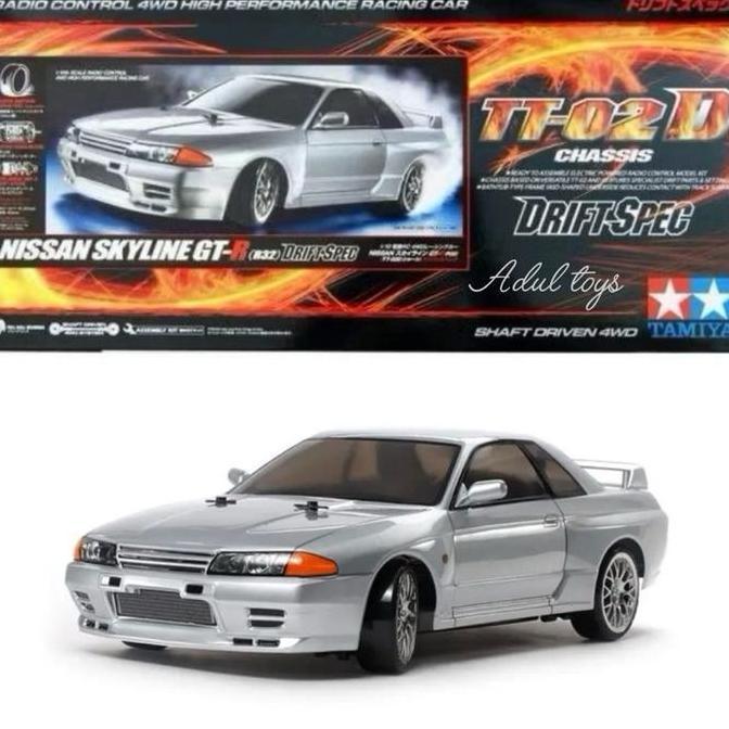 TAMIYA 58651-60A 1/10 RC HIGH PERFORMANCE RACING CAR NISSAN SKYLINE GT-R (R32) (TT-02D CHASSIS) DRIF
