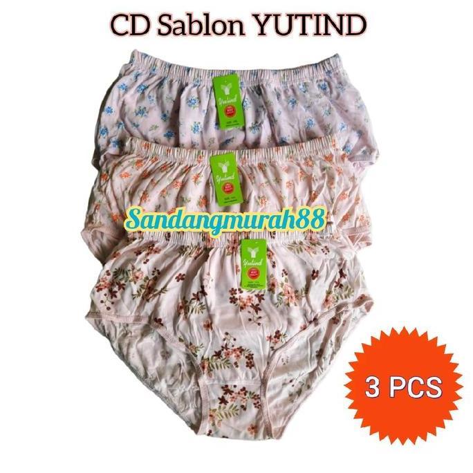 DV122 >> [ 3PCS ] CD YUTIND SABLON | CD YUTIND motif Bunga full Print