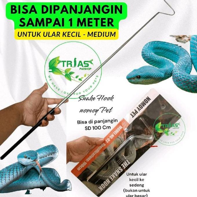 Snake Hook nomoy pet 1 meter pengait ular snake hook Black Portable Alat Diskon