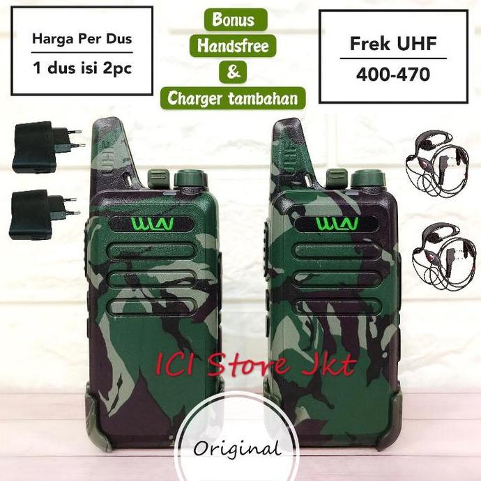 Callme- Radio Ht Wlan Loreng Hijau Army / Ht Wln Loreng Hijau Army Isi 2 Pc