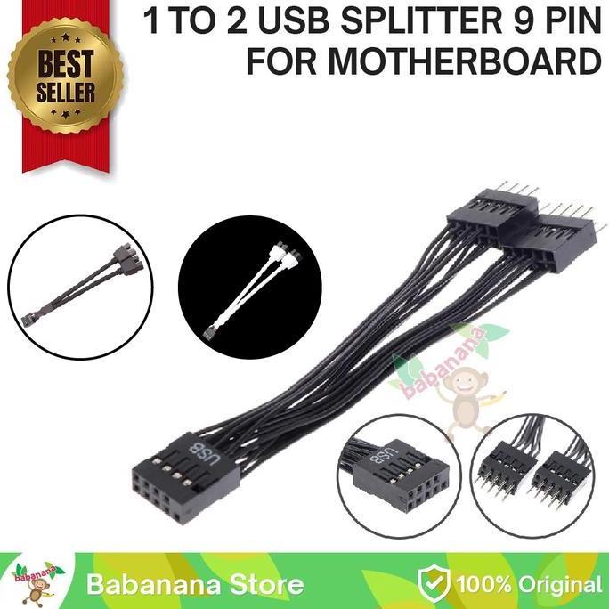Usb 9Pin Splitter Front Header Extension Cabang 9 Pin Extender Hub