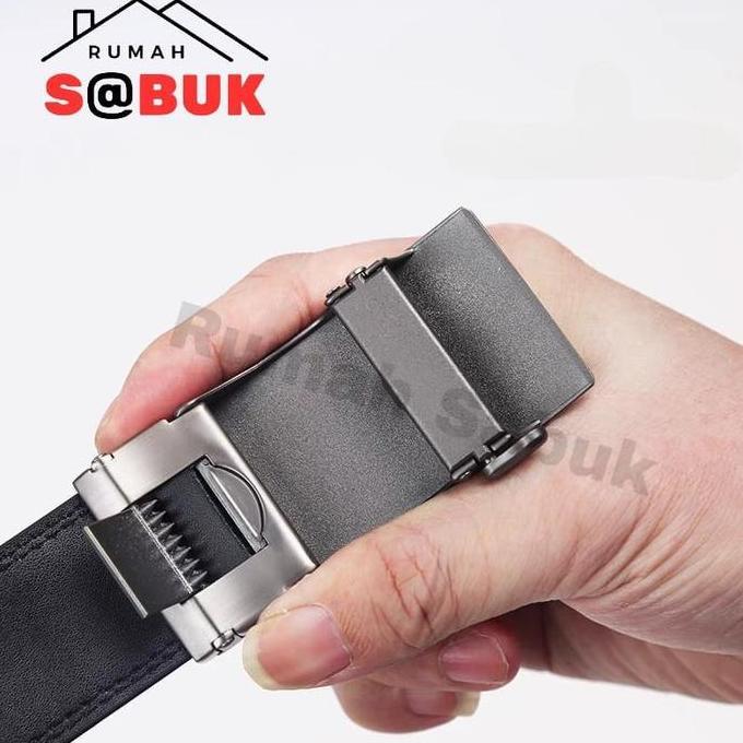 SABUK PRIA KULIT METAL BUCKLE / IKAT PINGGANG PRIA WANITA KULIT PU Besi