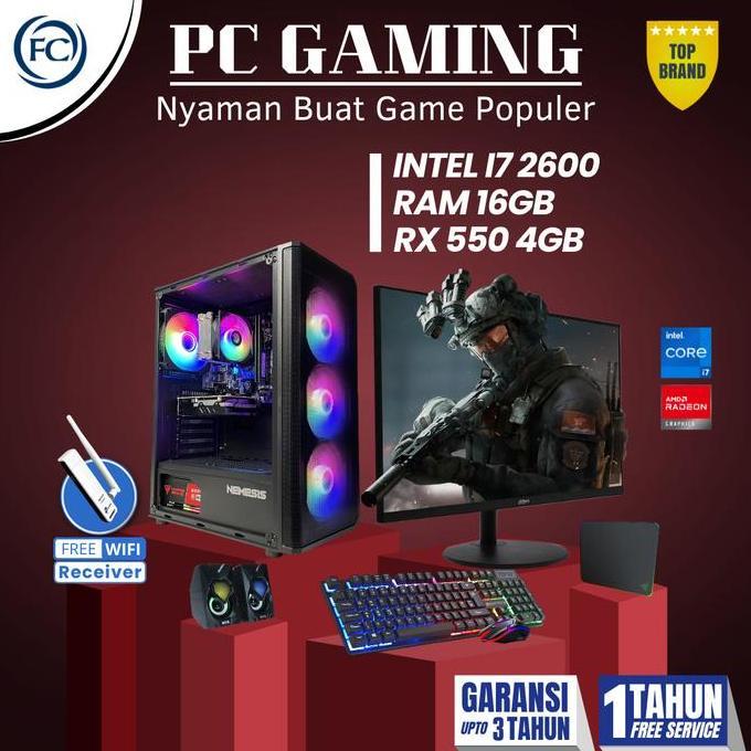 PC GAMING I7 RAM 16 GB SSD COMPLETE SIAP GAMING BERAT