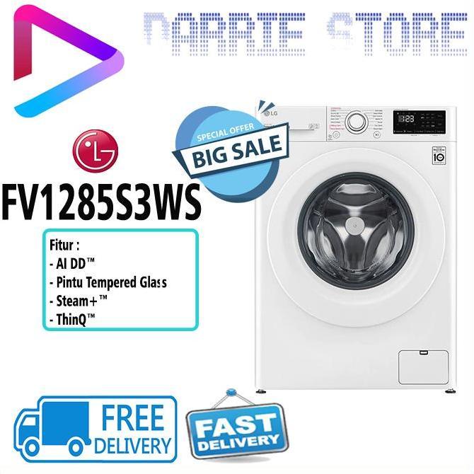 Goodseller- LG FV1285S3WS MESIN CUCI WASHER 8.5 KG FV-1285S3WS FV1285 1285S3WS