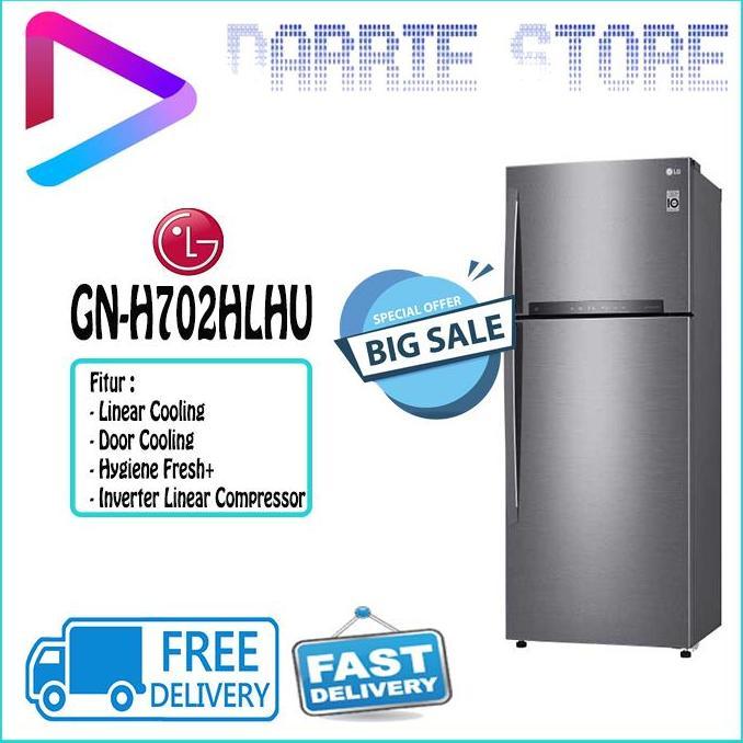 Goodseller- LG GN-H702HLHU KULKAS INV 2 PINTU GNH702HLHU GNH702 GN-H702 702HLHU