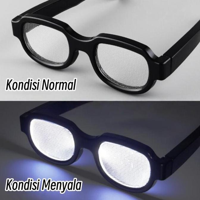 CAONAMBERONE Kacamata Conan Led Nyala Efek Khusus Bercahaya/Luminous Glasses Cool Flash Conan Glasse