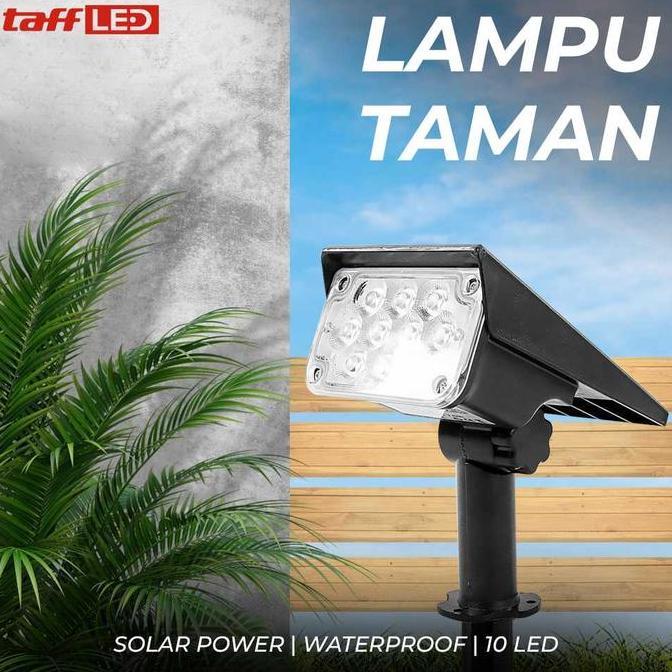 * TAFFWARE T-SUN LAMPU SOROT TAMAN SOLAR PANEL OUTDOOR WATERPROOF 20 LED *