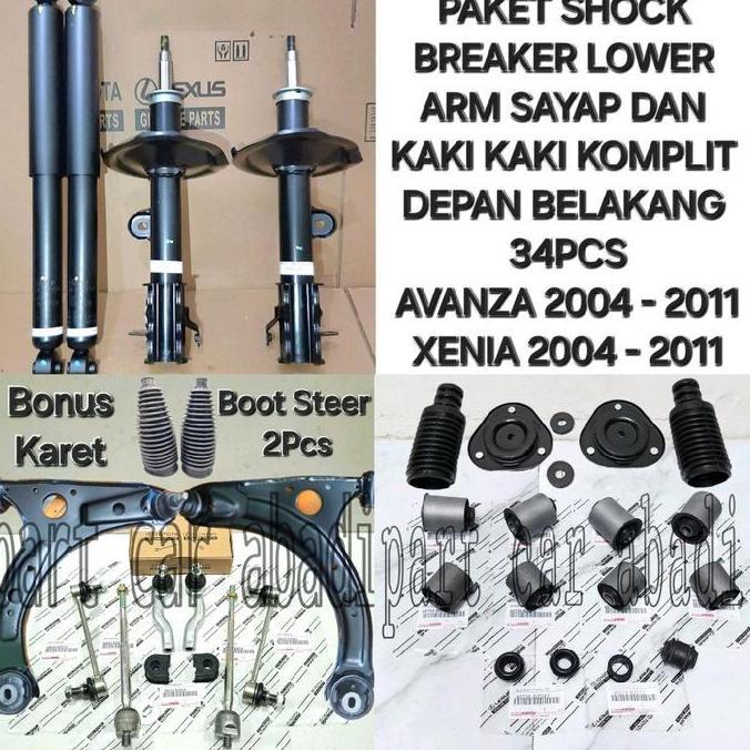 SAMOJAPAN Full Komplit ShockBreaker Shock Breaker Lower Arm Sayap Depan Belakang Support Shock Avanz