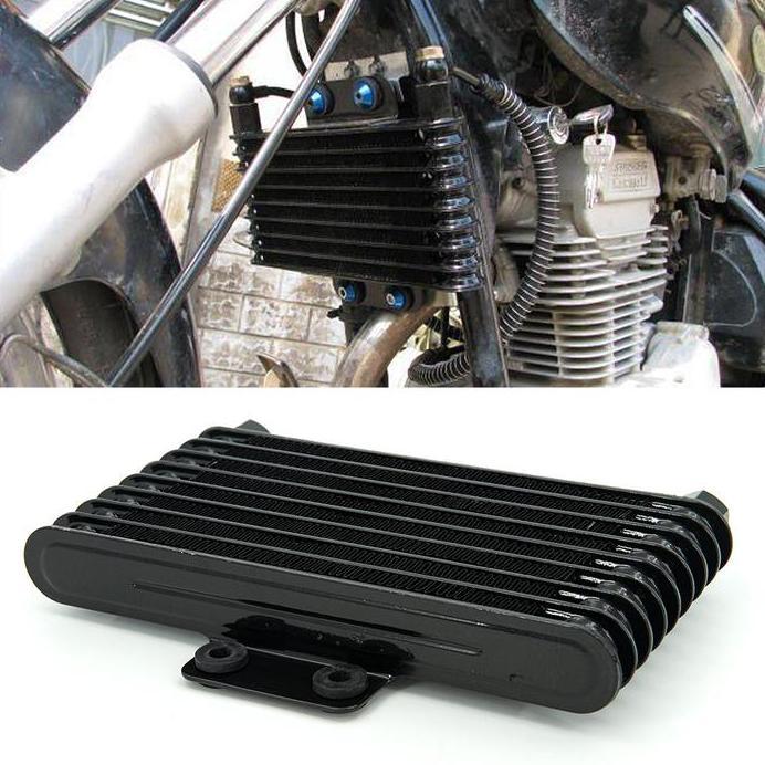 Oil Cooler Sepeda Motor Universal 125Ml Pendingin Oli Mesin Radiator Pendingin Oli Aluminium Untuk M