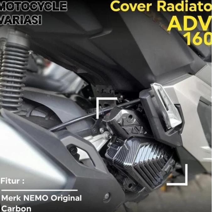 COVER RADIATOR ADV 160 CARBON COVER CARBON ADV 160 NEMO ENGINE BARU