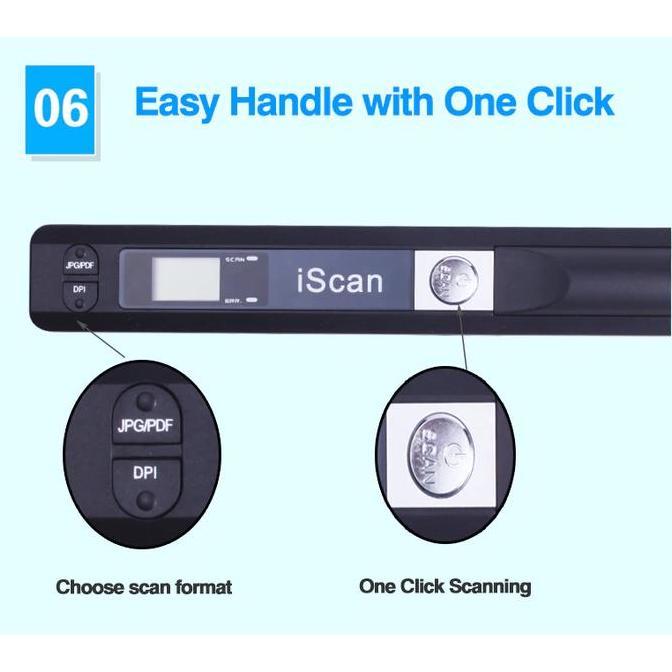 Cano- Iscan 900 Dpi Portable Scanner Handyscan A4 Photo Scan Skypix Killer