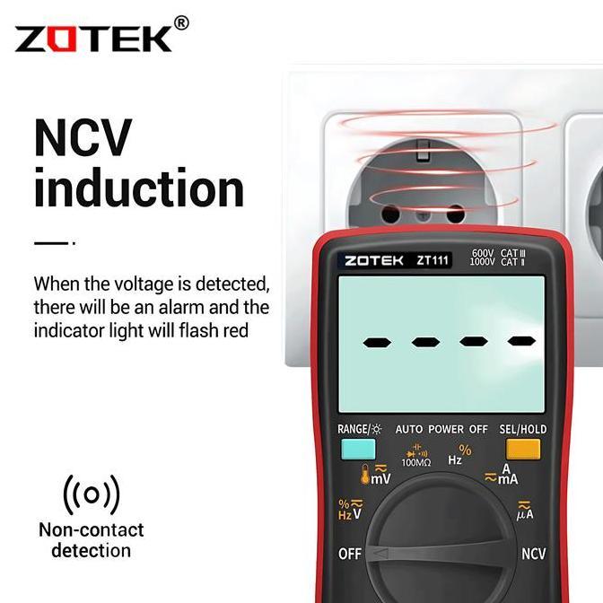 Long- Avometer Dital Zotek Zt111 - Multitester Dital Zt111