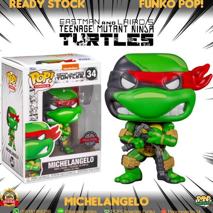 Flash Sale / Funko Pop Comics Teenage Mutant Ninja Turtle - Michaelangelo Comic #34