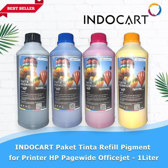 INDOCART Paket Tinta Refill Pigment utk Printer HP Pagewide Officejet