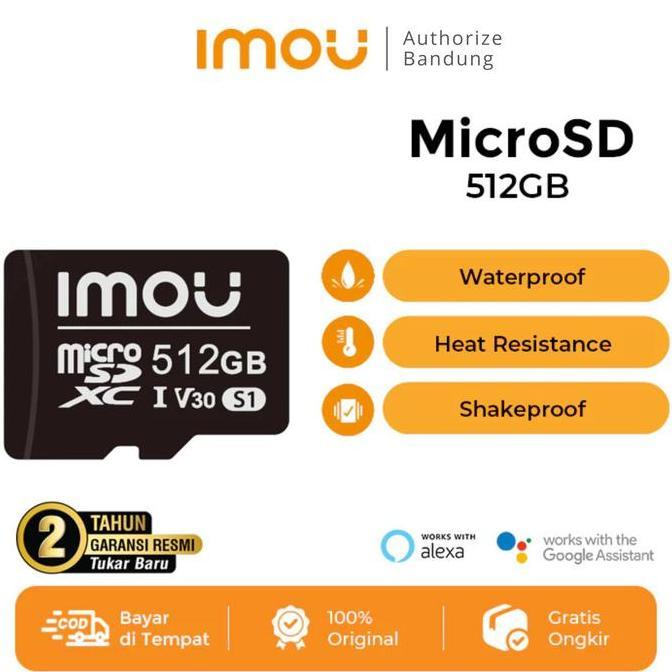 Goodseller- IMOU MicroSD Card 512GB Kartu Memori Memory Card HP CCTV Class 10