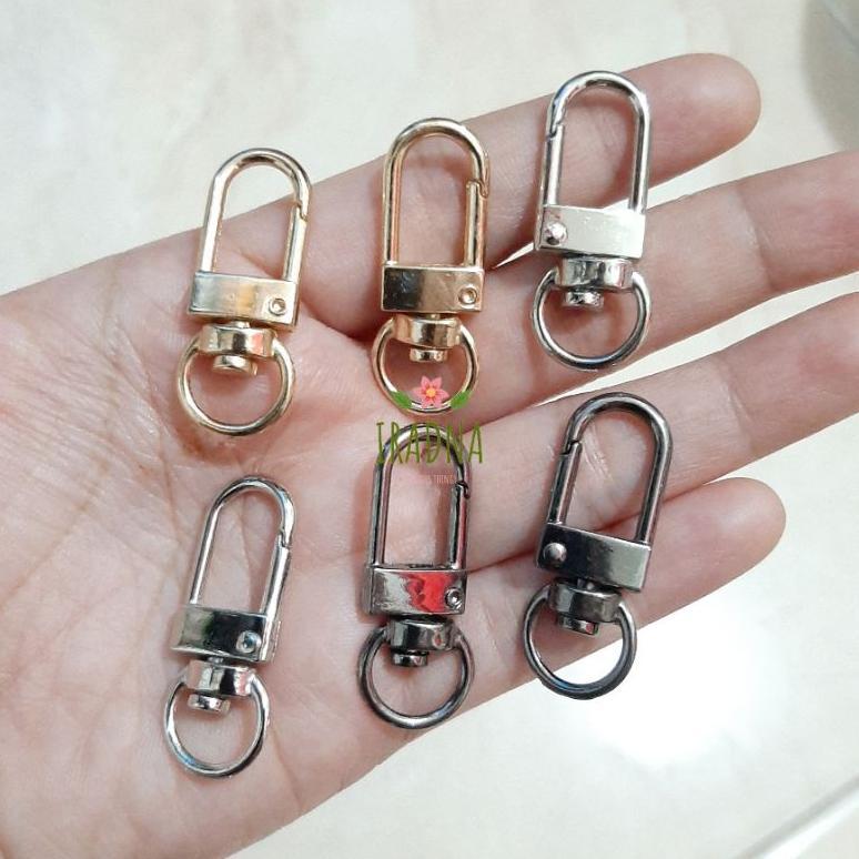 Ring Gantungan Kunci Bentuk Gembok Keychain Lobster Clasp