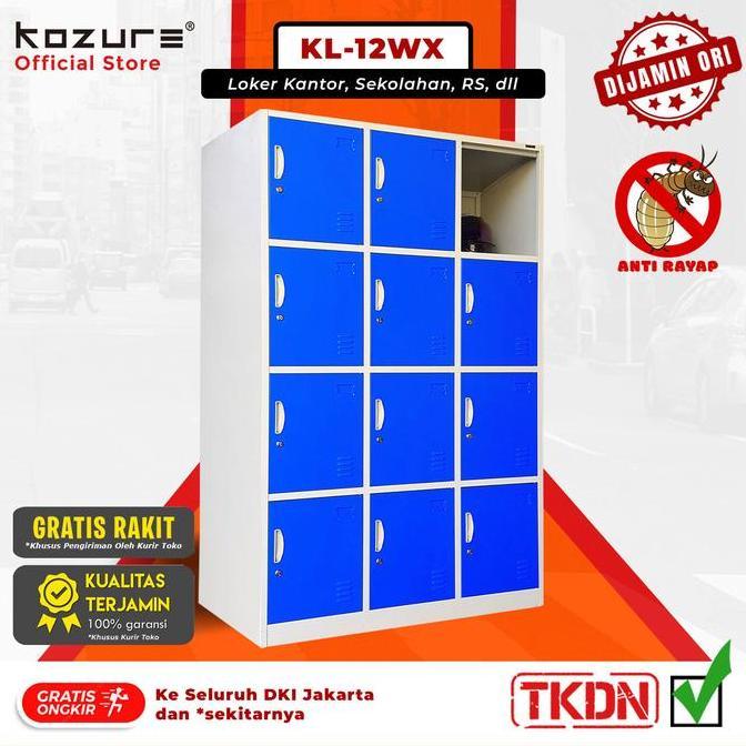 Goodseller- LEMARI LOKER BESI 12 Pintu Kozure KL 12WX Ukuran LEBIH LEBAR