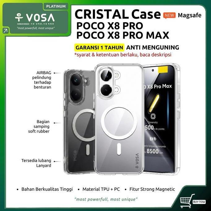 CASING FOR POCO X8 PRO / POCO X8 PRO MAX ZERO CLEAR CASE MAGNETIC CASING FOR POCO X8PRO / POCO X8 PR