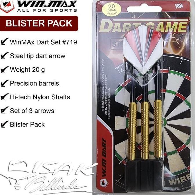 WINMAX STEEL TIP DART ARROW - 719 BLISTER PACK PANAH JARUM PAPAN DARTS HARGA KHUSUS