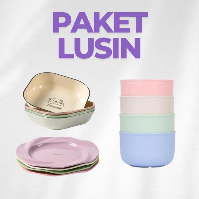New- Dapat 1 Item / Paket Lusin / Freemir Piring Cantik Freemir Mangkok Freemir Piring Saji Cemilan 