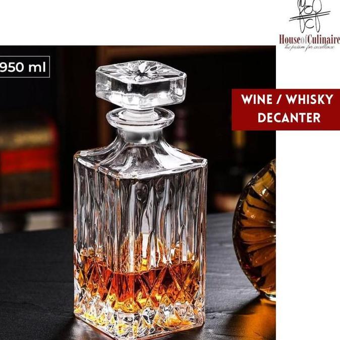 New- Botol Crystal Whisky Decanter 950 Ml Botol Whisky