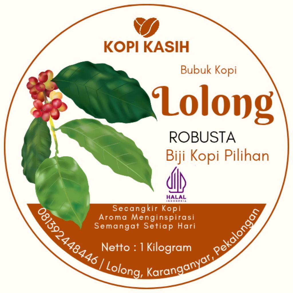 Kopi Kasih Bubuk Kopi Khas Lolong Bubuk Kopi Robusta Bubuk Biji Kopi Pilihan Bubuk Kopi Berkualitas 