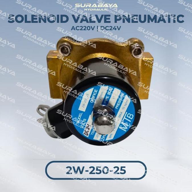BEBAS ONGKIR - 2W-250-25 | Solenoid Valve 2W 250 25 Pneumatic AC220V DC24V AC 220 DC 24 2 W 250 25