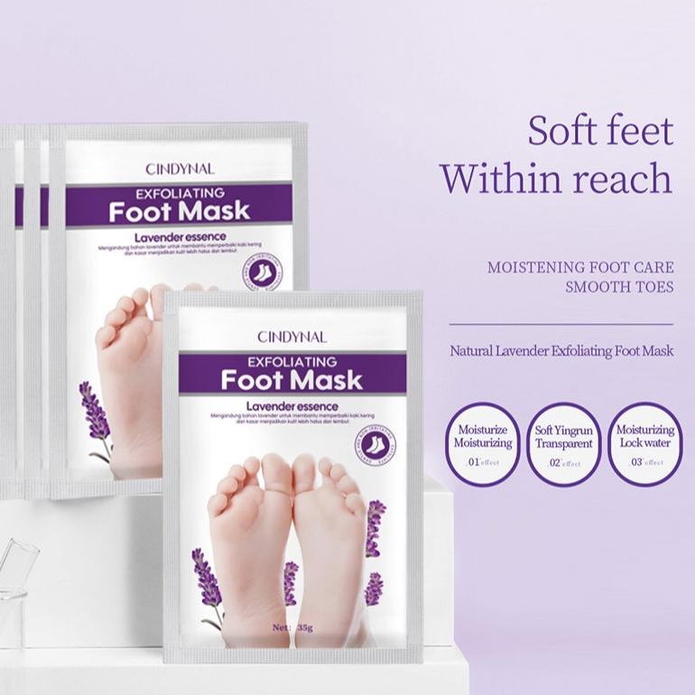 CINDYNAL FOOT MASK | Peeling Exfoliating Foot Mask Lavender