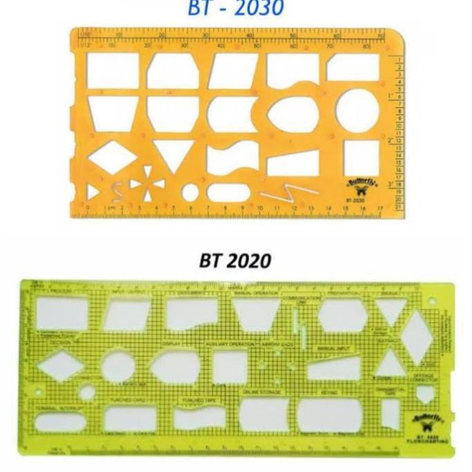 Book- Butterfly Bt20 Bt2030 Flowchart Template Ruler Penggaris Flow Chart