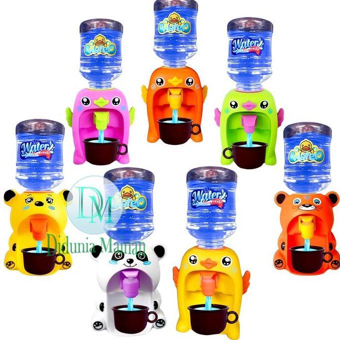 Mainan Edukatif Anak Galon Portable Karakter Bebek Mini Water Dispenser