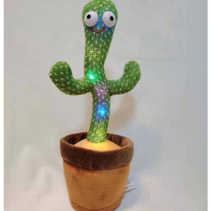 Mainan Kaktus Bergoyang Dancing Cactus Boneka Kaktus Goyang dan Bicara Kaktus Joget Ngomong