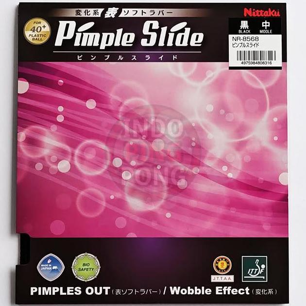 HARGA DISC - Nittaku Pimple Slide 0.5 1.5 Vertical Medium Pips Bintik Serang Semi Ultra Super Thin M