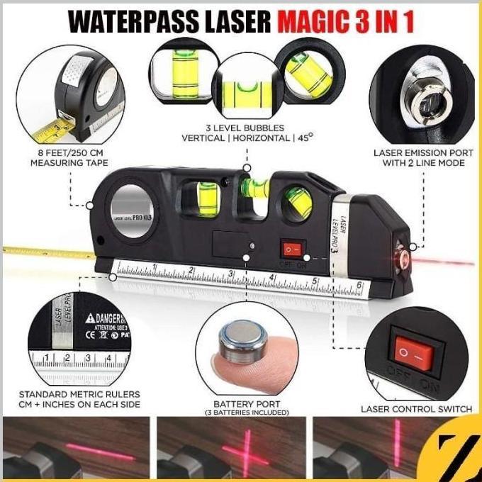 RAMERRAI Laser waterpass meter / meteran laser waterpass
