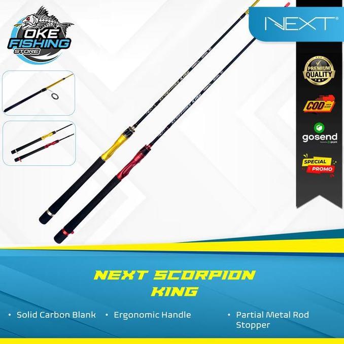 HARGA DISC - Joran Pancing NEXT Scorpion King Tournament Spinning Rod Solid Carbon Blank, Drag 1215K