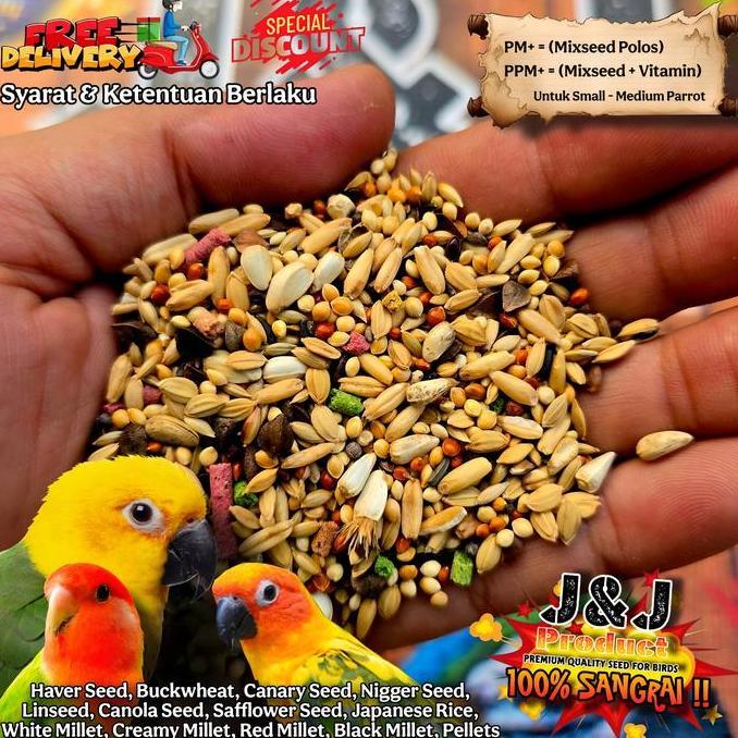 PAKAN BURUNG PARROT PHARMACY MIX PLUS 5KG JJ PREMIUM VITAMIN LOVEBIRD