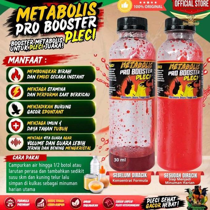 PRO BOOSTER PLECI JUARA METABOLIS DOSIS TINGGI PLECI VITAMIN BURUNG PLECI
