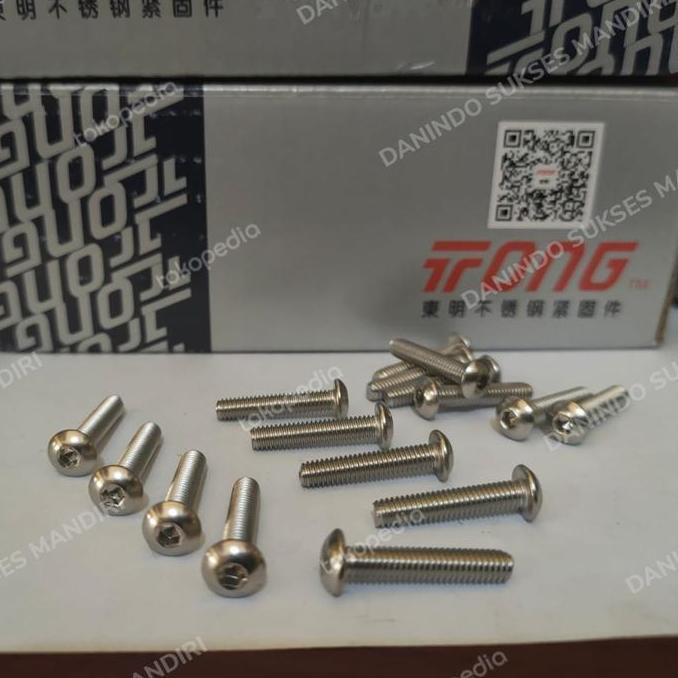 Ss 304 / Baut L Button M8X60 / Socket Stainless M8