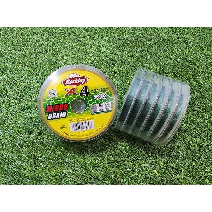 BENANG PANCING PE BERKLEY MICRO BRAID X4 CONNECTED 100M  WARNA MOSS GREEN