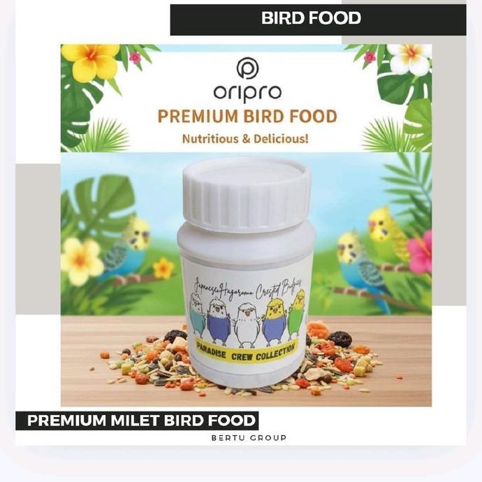 MILET CAMPUR MAKANAN PAKAN BURUNG PLUS KUACI KENARI KOMPLIT SEED COMPLETE PREMIUM BIRD MENU UNTUK LO