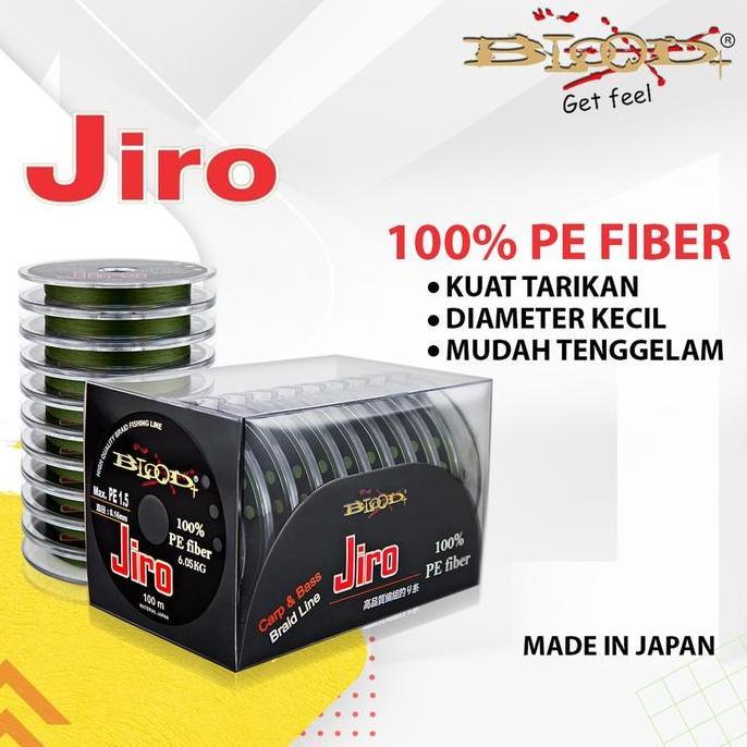 SENAR PANCING PE X8 BRAID BLOOD JIRO 100M