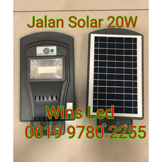 TERMURAH - LAMPU JALAN LED 20W SOLAR CELL PANEL SURYA 20WATT PJU SOLAR 20 WATT
