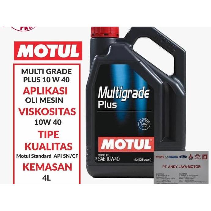 populer] OLI MESIN MOTUL MULTIGRADE PLUS 10W-40 (4L)